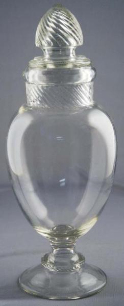 Appraisal: Glass Pear Shape Candy Jar Description Clean Condition Excellent Size