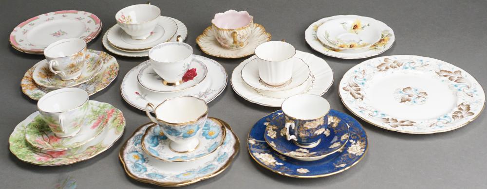 Appraisal: COLLECTION OF PORCELAIN TEACUPS WITH ASSOCIATED SAUCERS AND DESSERT PLATESCollection