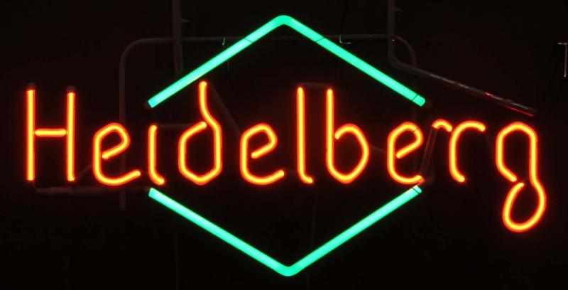 Appraisal: Heidleberg Beer Neon Sign Description s Red and green mounted