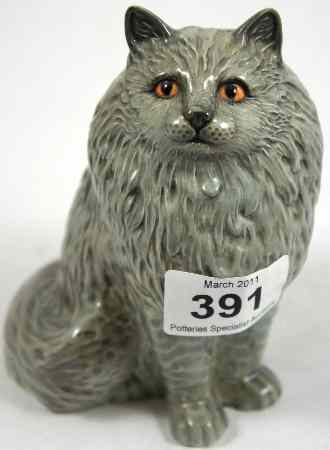 Appraisal: Beswick Persian Cat Seated Looking Up Model in British Blue