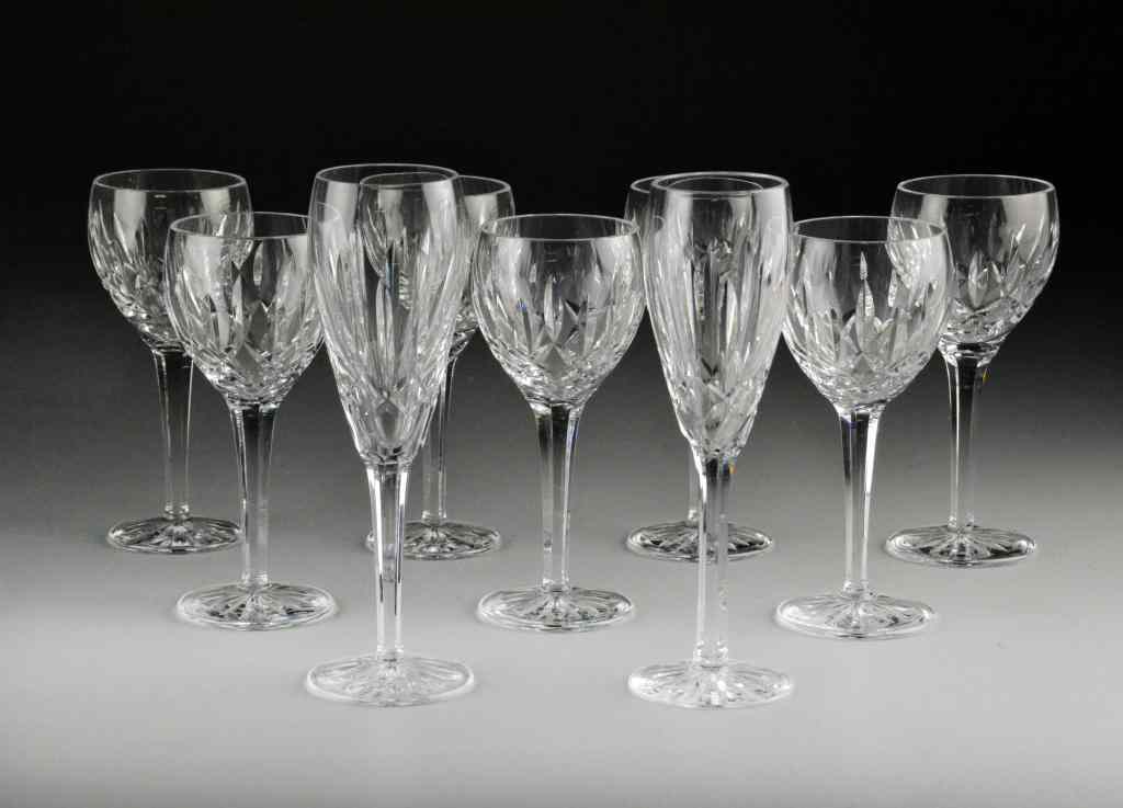 Appraisal: Waterford Crystal Wine Champagne GlassesTo include seven wine goblets along