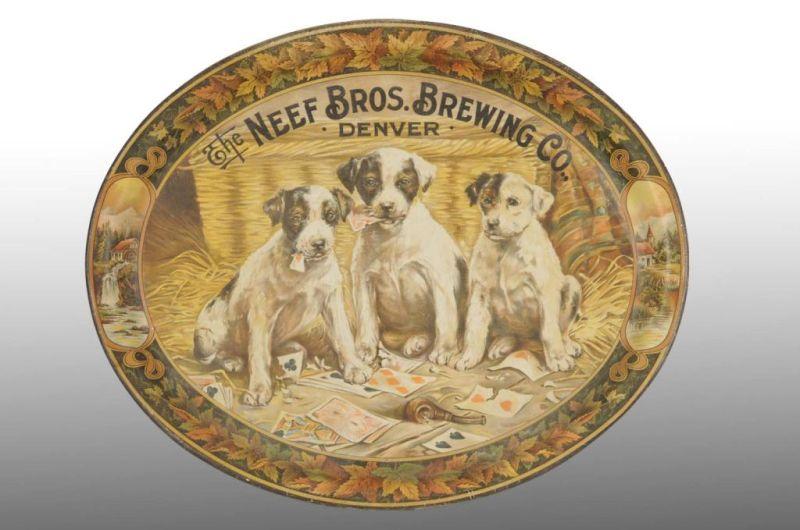 Appraisal: Neef Brothers Brewing Company Serving Tray Description Denver Colorado to