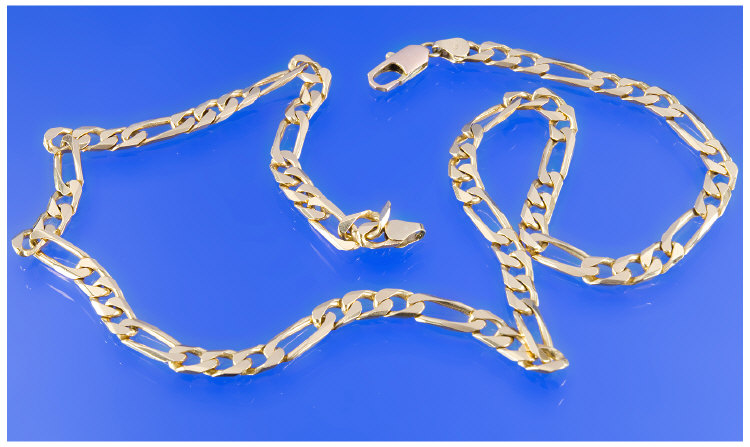 Appraisal: Carat Gold Figaro Chain g in weight inches in length