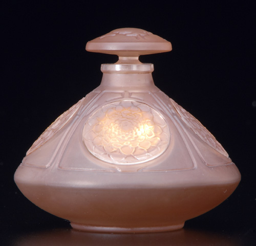 Appraisal: R LALIQUE Perfume bottle Quatre Soleils clear and frosted with