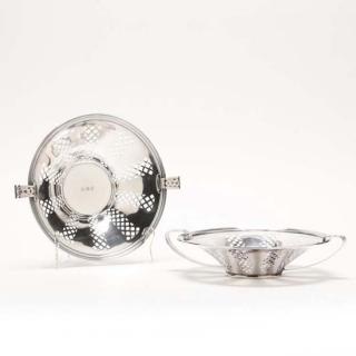 Appraisal: Pair of Tiffany Co Sterling Silver Bowls in the Art