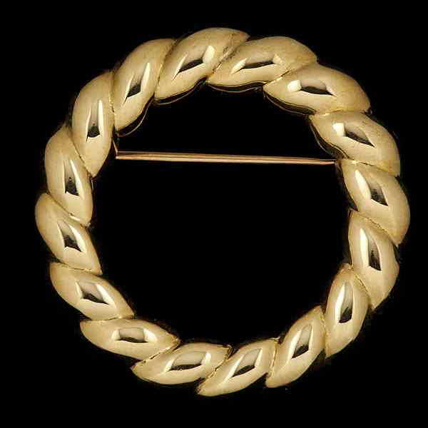 Appraisal: Tiffany Co Wreath Styled Gold Brooch Tiffany Co K yellow