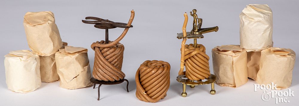 Appraisal: Two wax jacks th c Two wax jacks th c