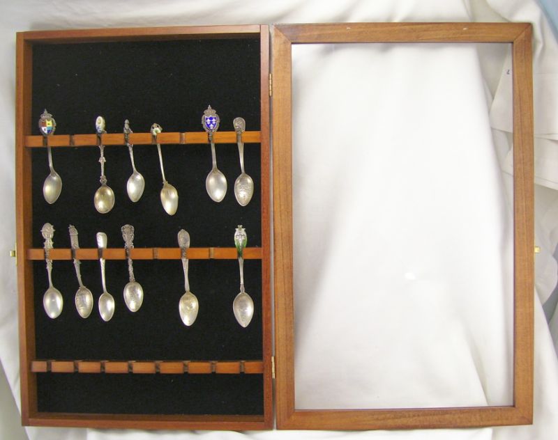 Appraisal: - Sterling Souvenir Spoons w case Lot includes Night Before