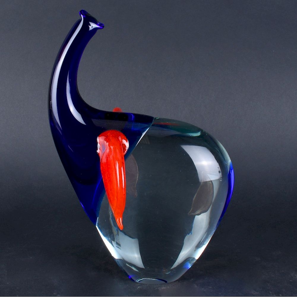 Appraisal: Art Glass Elephant Sculpture Contemporary Art Glass Elephant Sculpture Unsigned