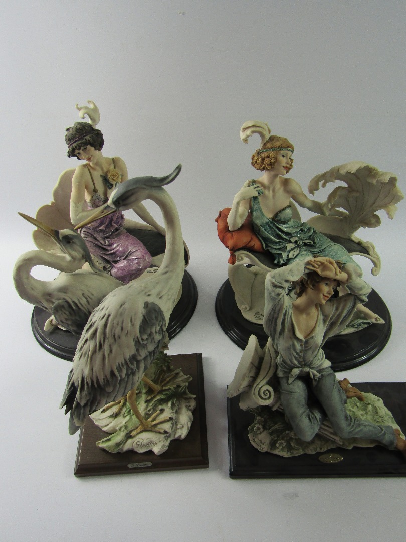 Appraisal: Three Capodimonte Florence figures by Giuseppe Armani comprising Elegance limited