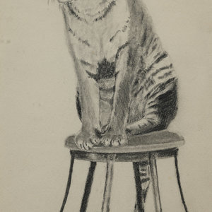 Appraisal: Eugenie Frederica Shonnard American - Tiger on Stool and Leopard