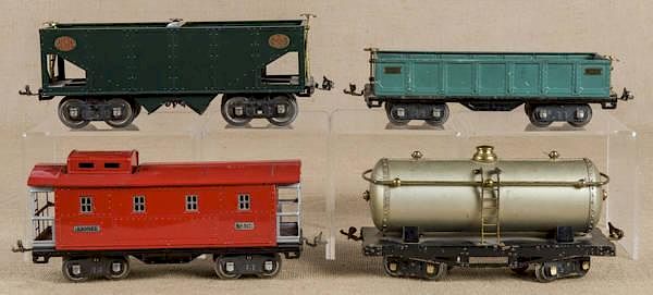 Appraisal: Four miscellaneous Lionel standard gauge train ca Four miscellaneous Lionel