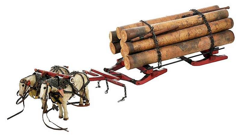 Appraisal: American Folk Model of a Logging Sleigh early th century