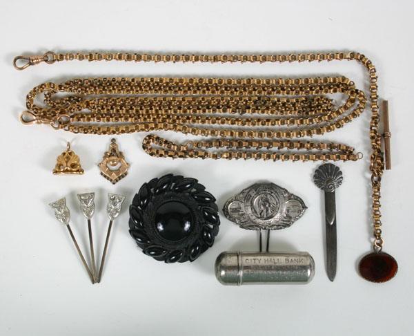 Appraisal: Lot of pieces antique Victorian and Art Deco jewelry including