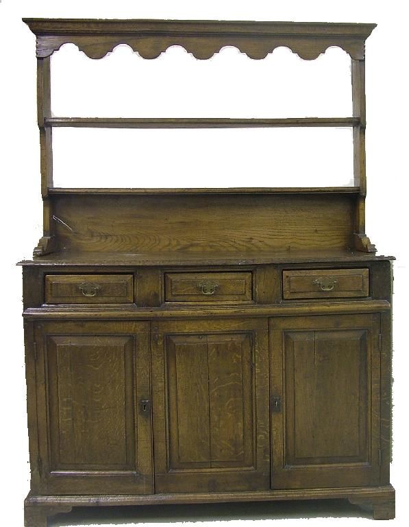 Appraisal: Small th century style oak and elm small country dresser