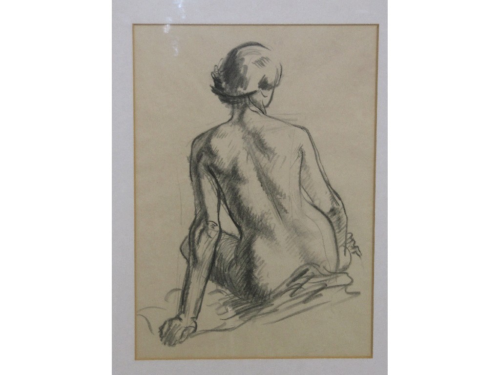 Appraisal: WILLIAM DRUMMOND BONE RSW ARSA Charcoal female life study