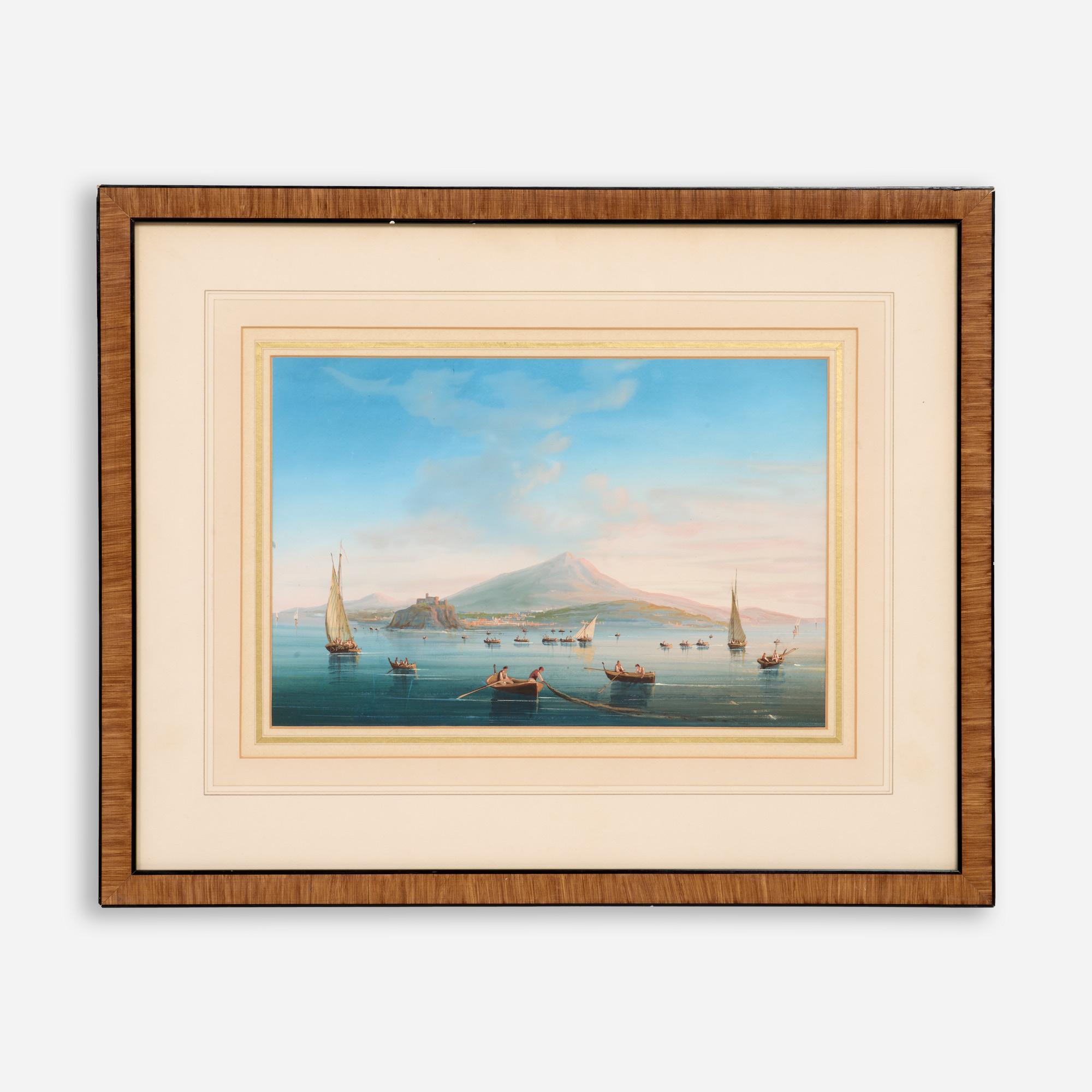 Appraisal: MANNER OF LA PIRA GULF OF NAPLES GOUACHE TH C