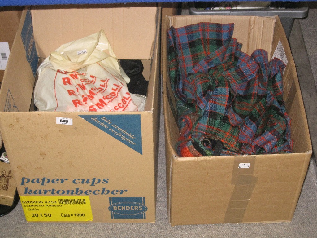 Appraisal: Lot comprising two boxes of Highland dress to include shoes