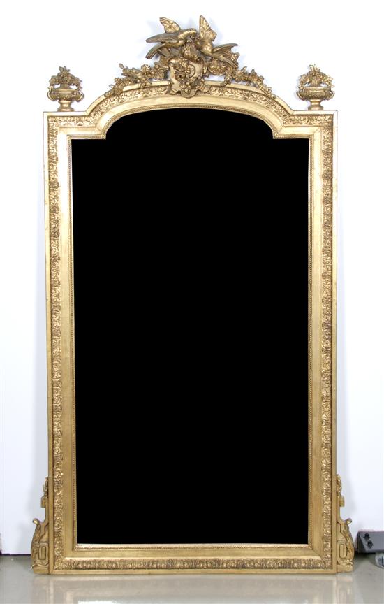 Appraisal: A Neoclassical Carved and Giltwood Mirror Height x width inches