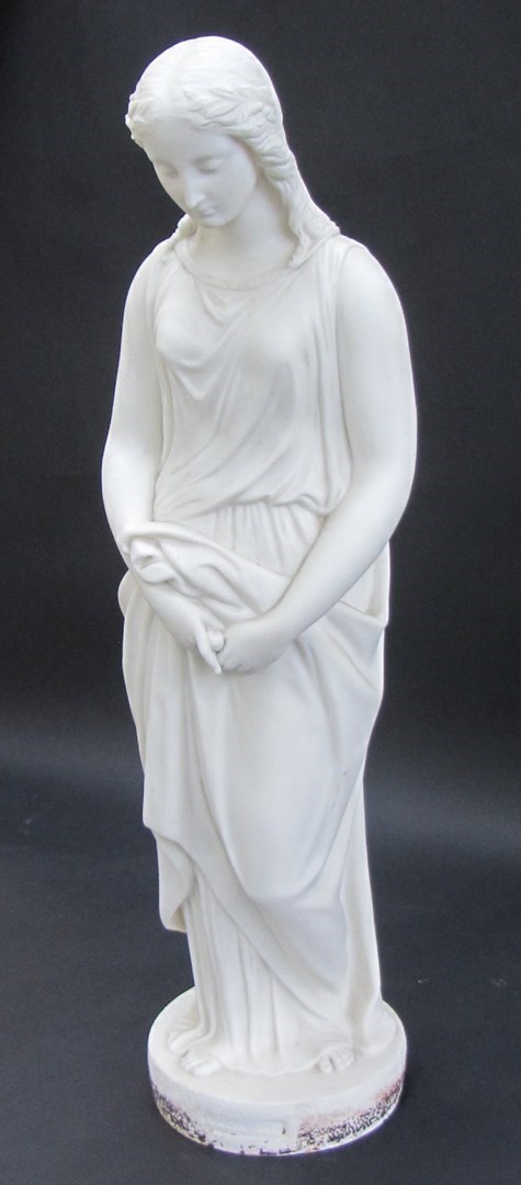 Appraisal: A Copeland parian figure 'Maidenhead' incised to the rear 'Edgar