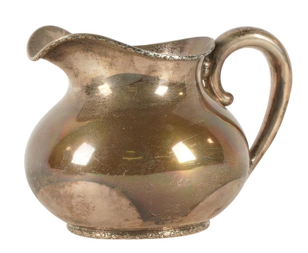 Appraisal: AMEICAN STERLING PITCHERwith maker's mark of Dominick and Haff further