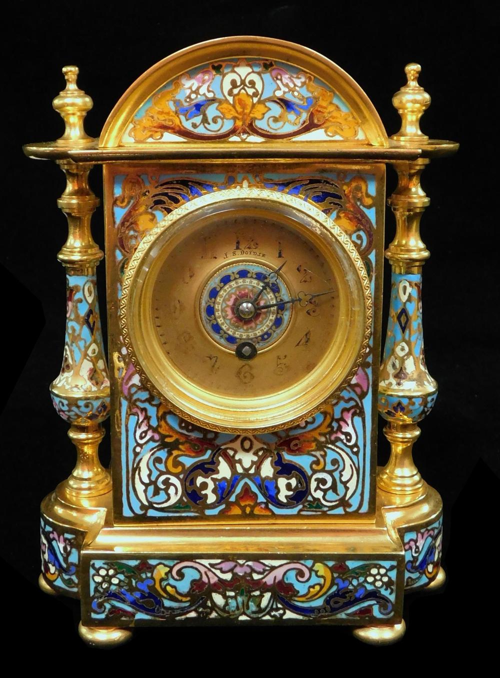 Appraisal: CLOCK GERMAN OR AUSTRIAN ORMOLU AND CHAMPLEVE MANTEL CLOCK C