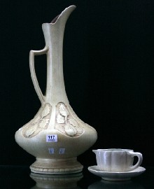 Appraisal: A Sylvac style ewer together with a Gambitware pin dish