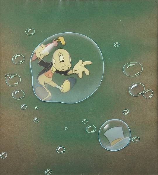 Appraisal: A Walt Disney celluloid from Pinocchio gouache on celluloid multi-cel