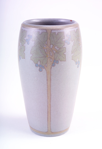 Appraisal: MARBLEHEAD Ovoid vase painted with stylized grape vines in green