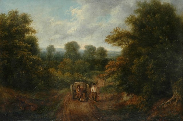 Appraisal: Attributed to John Linnell British th century English Landscape oil