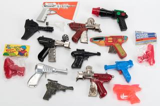 Appraisal: Collection of Vintage Toy Pistols Including three metal Nu-Matic guns