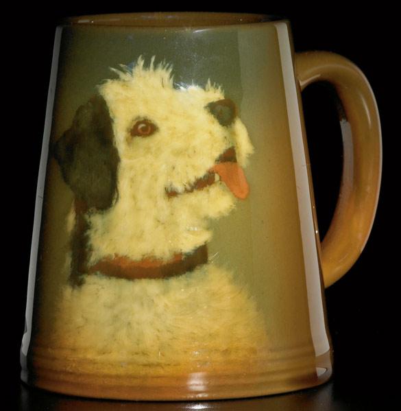 Appraisal: ROOKWOOD Standard glaze mug painted by E T Hurley with