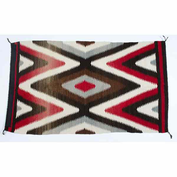 Appraisal: Navajo Western Reservation Weaving designed with serrated and nested diamonds