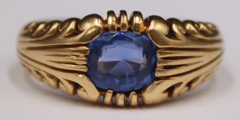 Appraisal: JEWELRY THEODORE B STARR KT GOLD AND GEM RING Signed