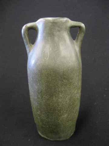 Appraisal: Arts Crafts Pottery Vase handled deep green glaze '' signed