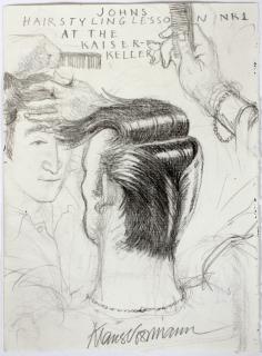 Appraisal: KLAUS VOORMAN DRAWING H L JOHNS HAIR STYLING LESSON AT