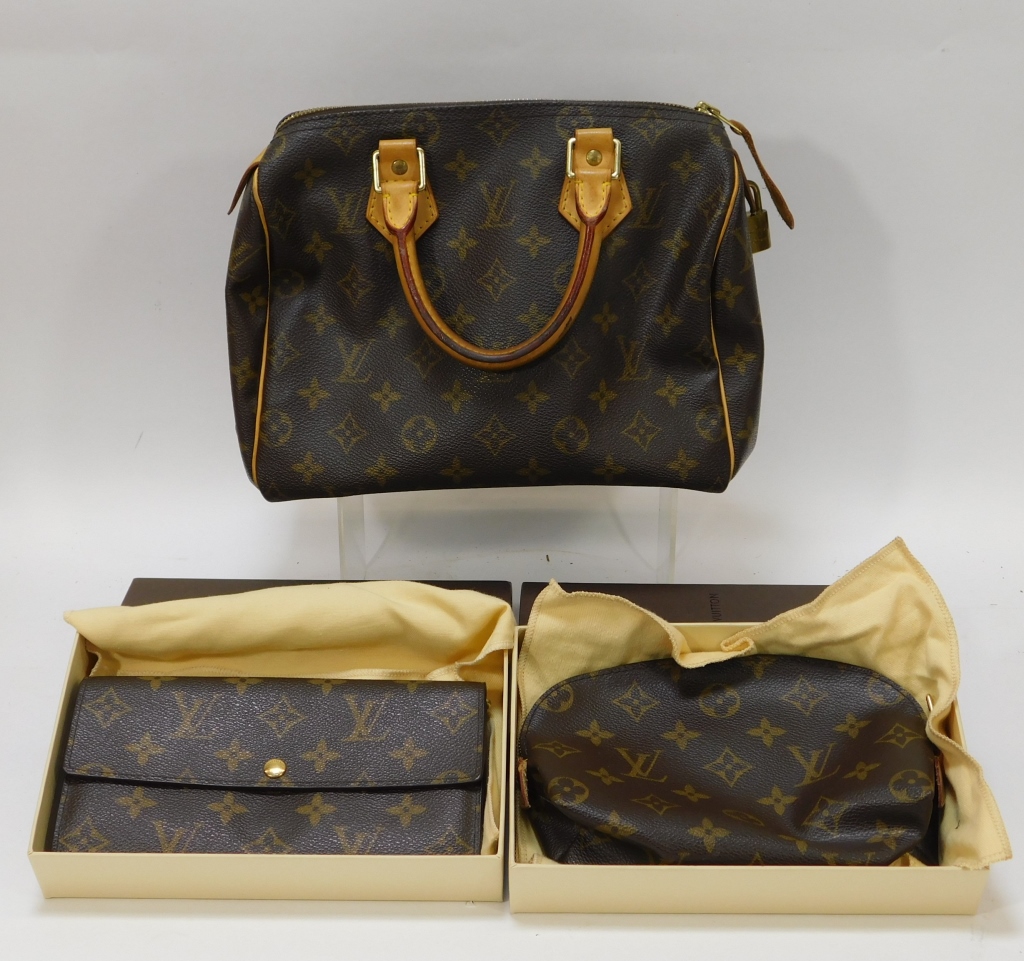 Appraisal: AUTHENTIC LOUIS VUITTON BAG PURSE WALLET SET United States Spain