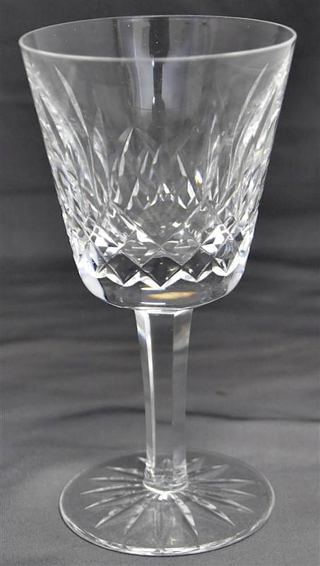 Appraisal: WATERFORD CRYSTAL LISMORE WINE GLASSES Six Waterford Crystal Lismore Claret