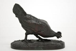 Appraisal: Pierre Jules Mene French French animalier bronze of a pecking