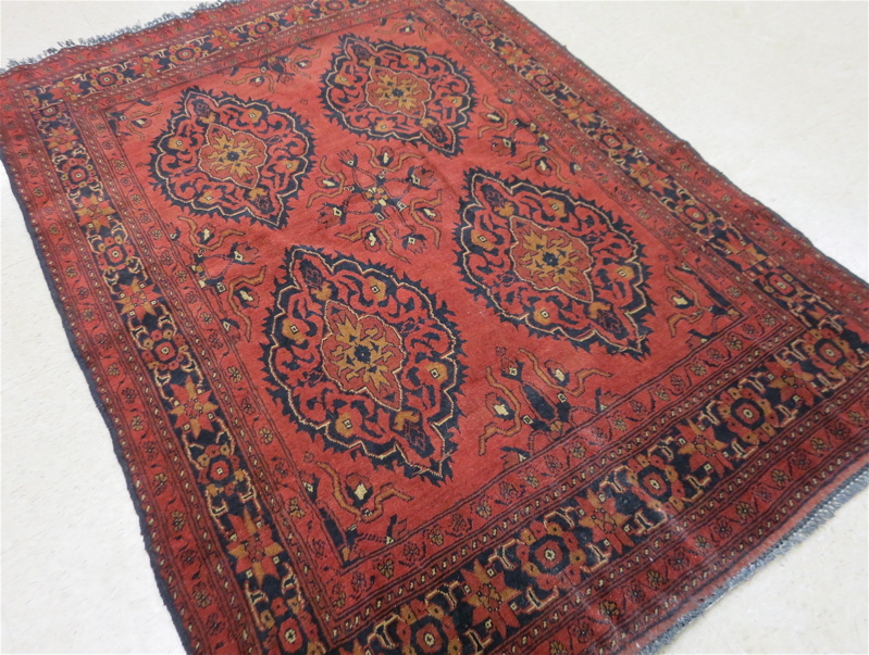 Appraisal: AFGHAN BELOUCHI TRIBAL AREA RUG hand knotted in a four