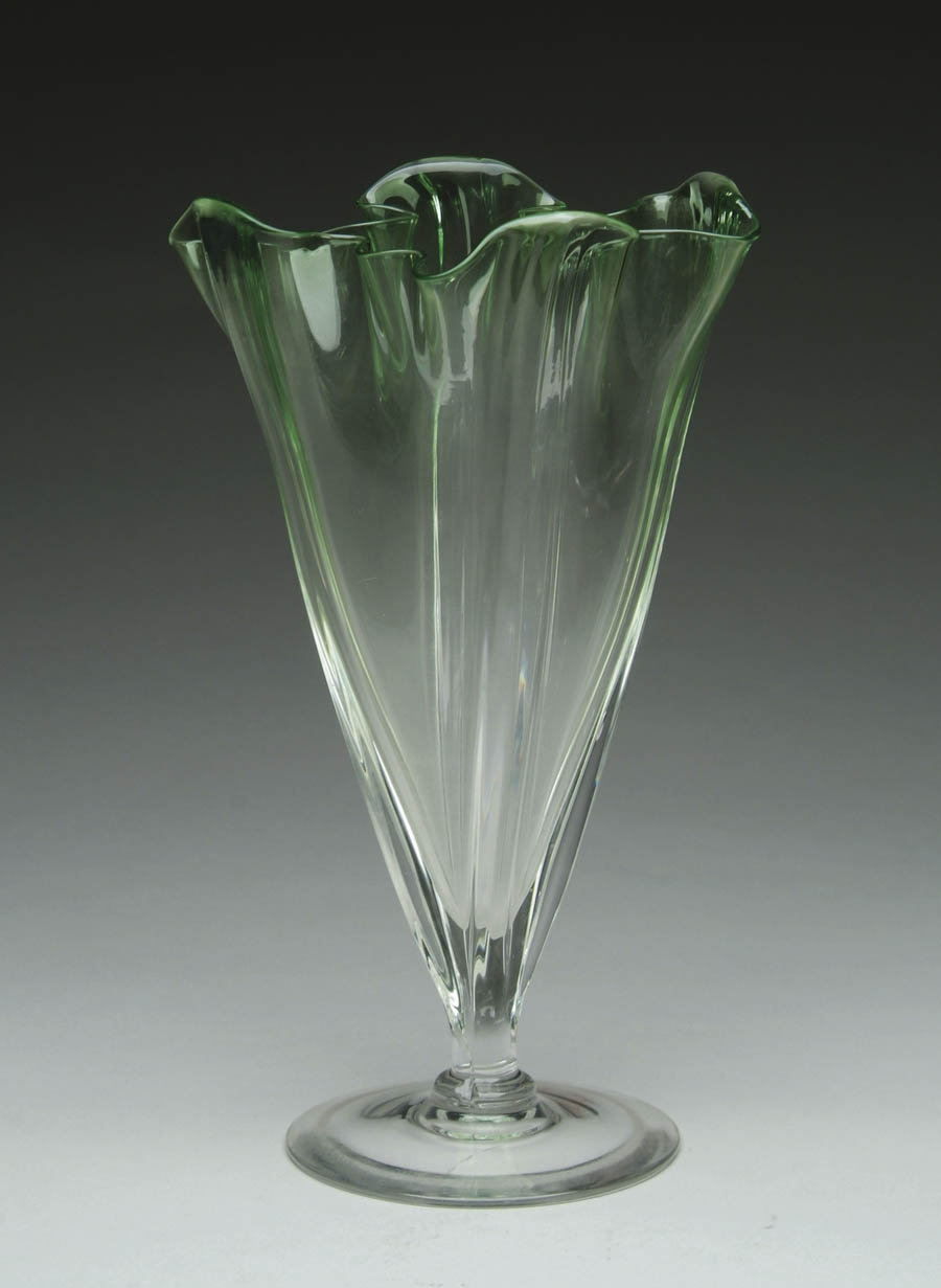 Appraisal: STEUBEN GROTESQUE VASE Nice Steuben vase has four-sided grotesque form