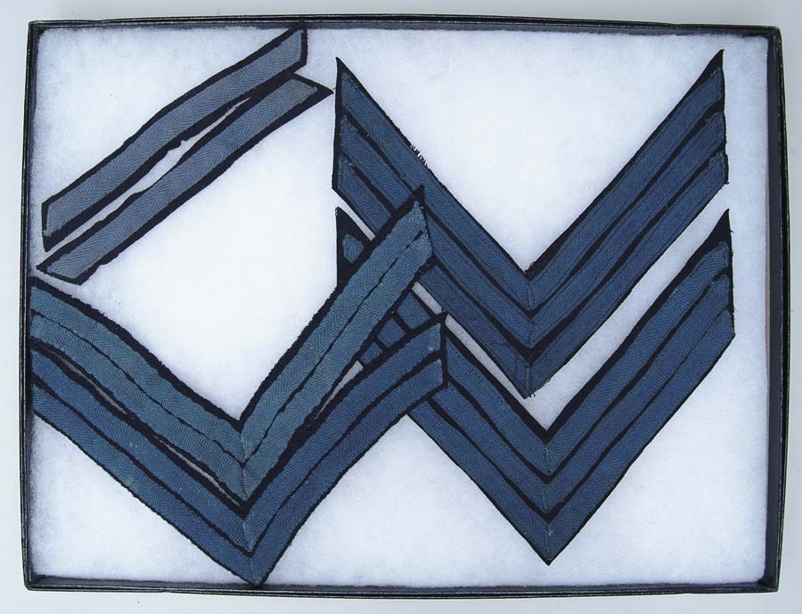 Appraisal: TWO PAIRS OF CIVIL WAR ERA INFANTRY CHEVRONS One pair