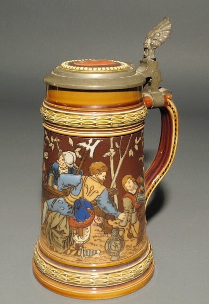 Appraisal: Mettlach stein - marked liter Germany h