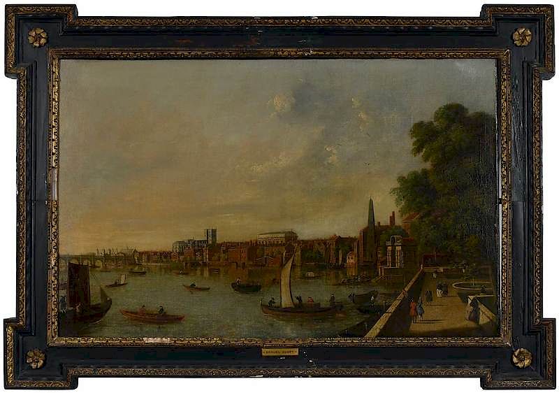 Appraisal: Follower of Samuel Scott Italian The Thames from Somerset House