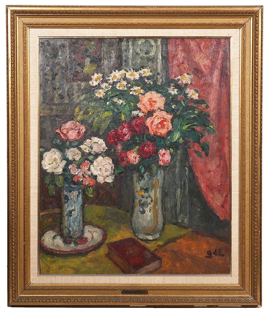 Appraisal: Georges D'Espagnat 'Vase De Fleurs' O C Painting Georges D'Espagnat