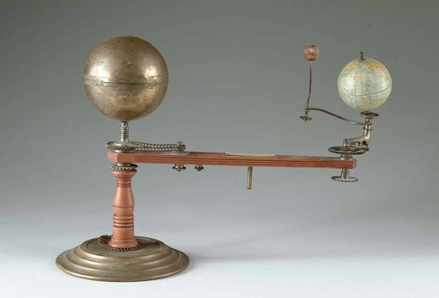 Appraisal: WOOD BRASS ORRERY This wonderful orrery has brass base with