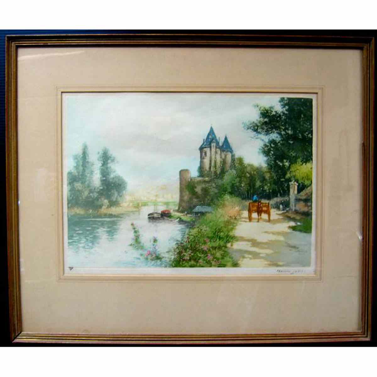 Appraisal: MAURICE LEVIS FRENCH - SPRING ON THE LOIRE FRANCE CASTLE