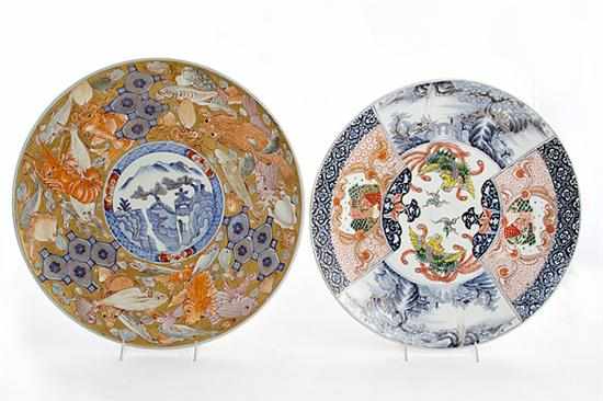 Appraisal: Japanese porcelain chargers first quarter th century one decorated with