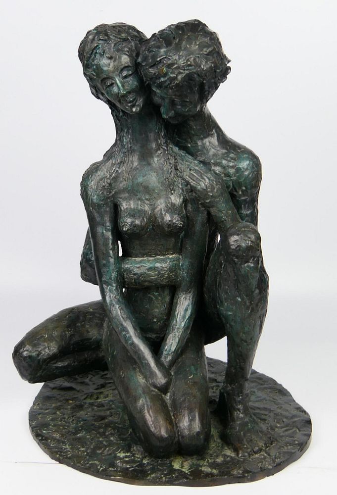 Appraisal: PRINCE MONYO ROMANIA B NUDE LOVERS BRONZE Monyo Mihailescu-Nasturel ROMANIAN