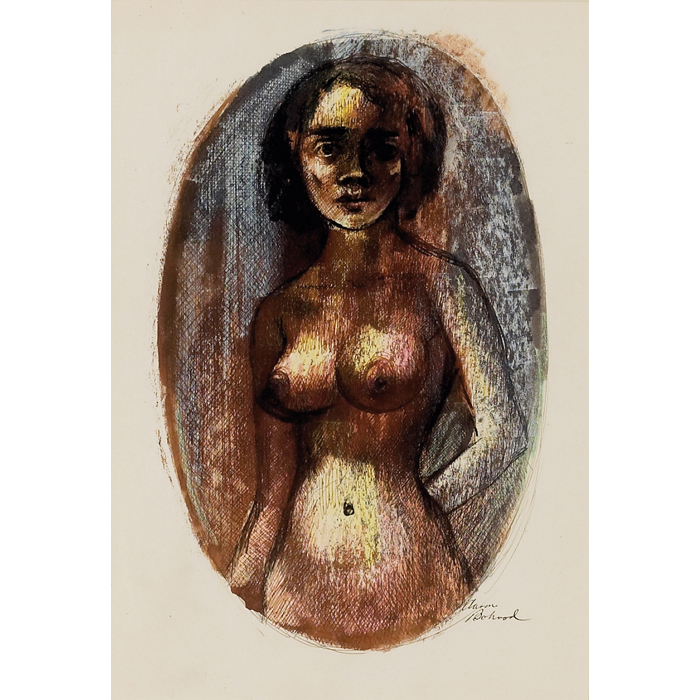 Appraisal: Aaron Bohrod American - ''Female Nude '' c watercolor and